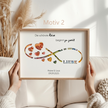 Personalisiertes Hochzeitsgeldgeschenk – Eleganter Bilderrahmen
