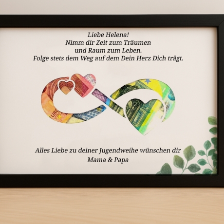 Personalisiertes Jugendweihe Geldgeschenk für Jungen und Mädchen