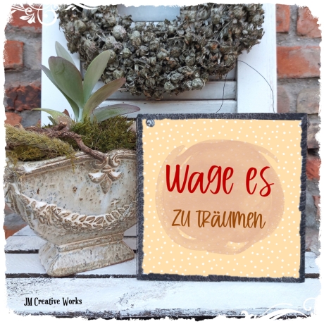 Holzschild-Shabby Wage es...