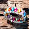 Kinder-Armband Regenbogen Handarbeit Kinder-Schmuck elastisch