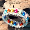 Kinder-Armband Regenbogen Handarbeit Kinder-Schmuck elastisch