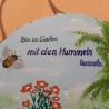 Gartenschild - Bin im Garten mit den Hummeln bummeln - Türschild