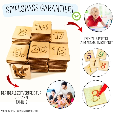 Das Eselspiel  121 Holzsteine Gesellschaftsspiel Lernspiel Birke