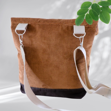 Umhängetasche/beige Cord Tasche/Handtasche/crossover bag/braun
