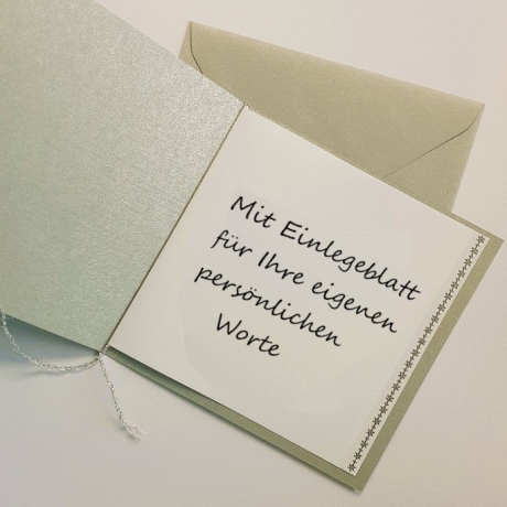 Weihnachtskarte frohe Weihnachten Festtag-Karte Silber & Grün