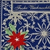 Weihnachtskarte frohe Weihnachten Festtags-Karte Blau-Silber 