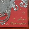 Weihnachtskarte frohe Weihnachten Festtags-Karte Rot & Silber