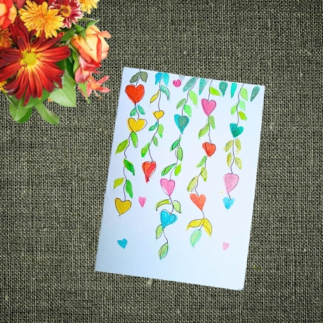 Geburtstagskarten/Grußkarten/Glückwunschkarte/handgemalt Aquarell