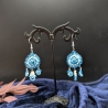 Ohrringe hängend, handgemacht, boho Ohrhänger in Himmelblau