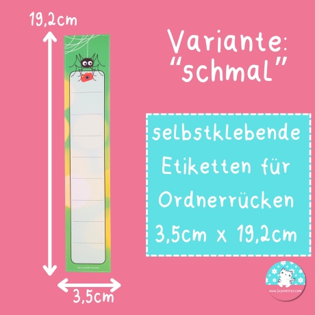 Ordnerrücken Spinne Fipps Etiketten Ordneretiketten Ordnersticker
