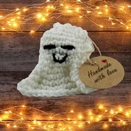 Weißes Gespenst Schlüsselanhänger Taschenbaumler