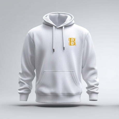 Stickdatei Floraler Buchstabe B Goldgelb Initale, Monogramm