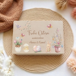 Geschenk zu Ostern personalisierte Holzkiste mit Namen Osternest