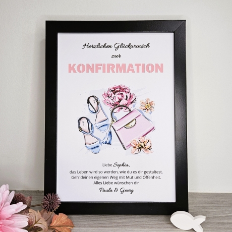 personalisiertes Geldgeschenk zur Konfirmation - Motiv Beauty