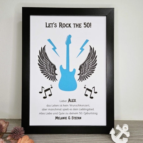 personalisiertes Geldgeschenk zum Geburtstag - Motiv Let s Rock