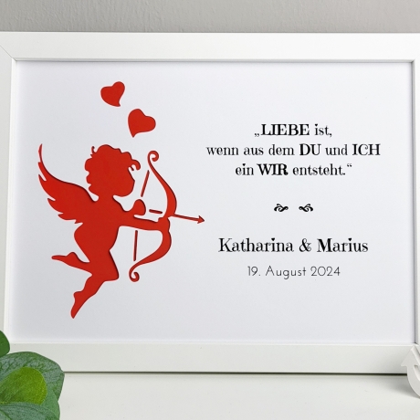 personalisiertes Geldgeschenk - Amor - zur Hochzeit