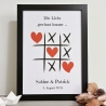 personalisiertes Geldgeschenk - Tic Tac Toe - zur Hochzeit