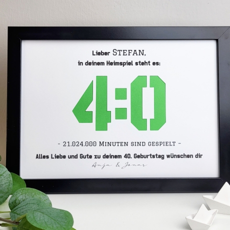 Personalisiertes Geldgeschenk zum Geburtstag - Motiv Heimspiel