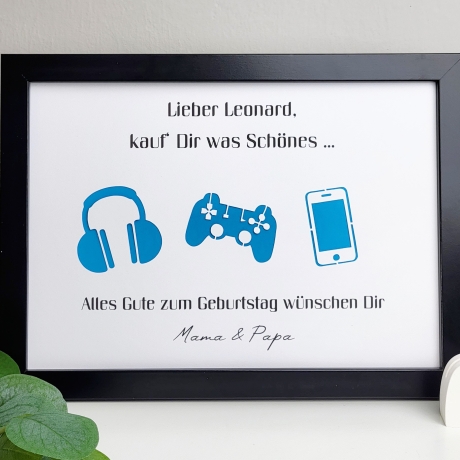 personalisiertes Geldgeschenk zum Geburtstag - Motiv Cool Stuff