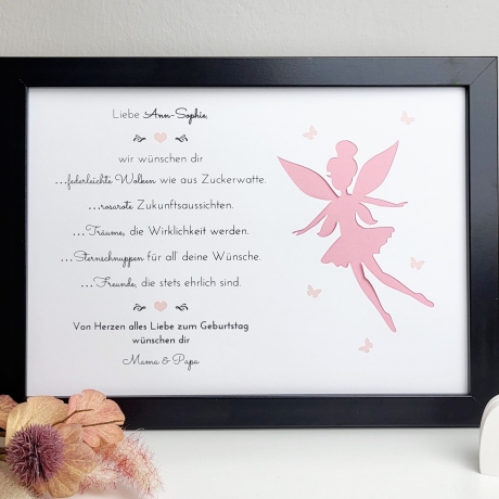 personalisiertes Geldgeschenk zum Geburtstag - Motiv Fee