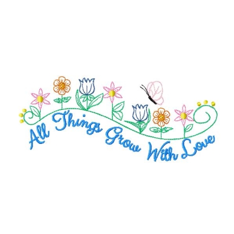 Frühling 294x126 mm   -  Stickdatei bei Michis Textilatelier