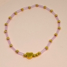 Boho Herz Armband mit goldfarbenen Perlen