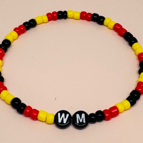 Deutschland Fan-Armband personalisiert  WM EM Armband Wunschtext