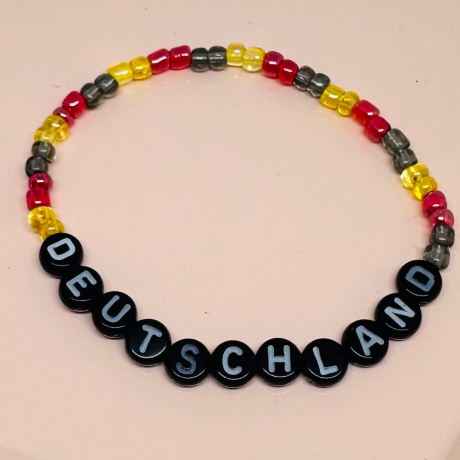 Deutschland Fan-Armband personalisiert  WM EM Armband Wunschtext