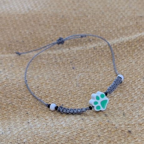 Pfoten Armband Macramee – Tierliebe Schmuck