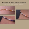 Fußkettchen in Wunschfarben mit Makrameedetail