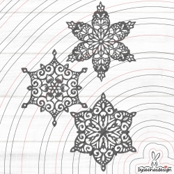 3 Sterne Plotterdatei SVG DXF 