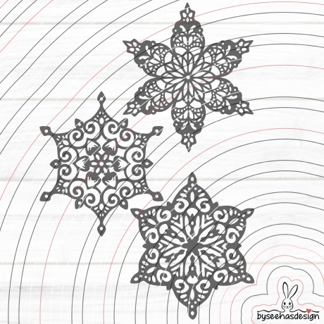 3 Sterne Plotterdatei SVG DXF 
