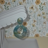 Statement Ohrringe „Faux Apatit“ in Teal/Gold - Edle Apatit-Optik