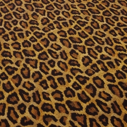 Stoff Baumwolle Jersey Leo Print braun lehm curry schwarz