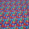 Stoff Baumwolle French Terry Monster blau orange rot grün bunt