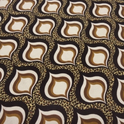 Stoff Baumwolle Jersey Leo Tierfellmuster Ornamente beige braun