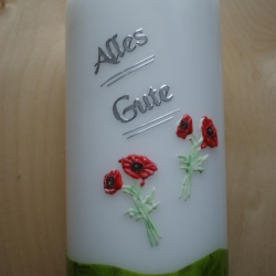 3001 Geburtstagskerze Mohnblumen