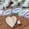 Beschreibbare Aufkleber Herz 12x Stickdatei einzeln und mehrfach