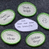 Beschreibbare Aufkleber Herz 12x Stickdatei einzeln und mehrfach