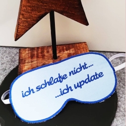 Schlafmaske Stups kleine Nasen 6x Stickdatei Text und Blanko