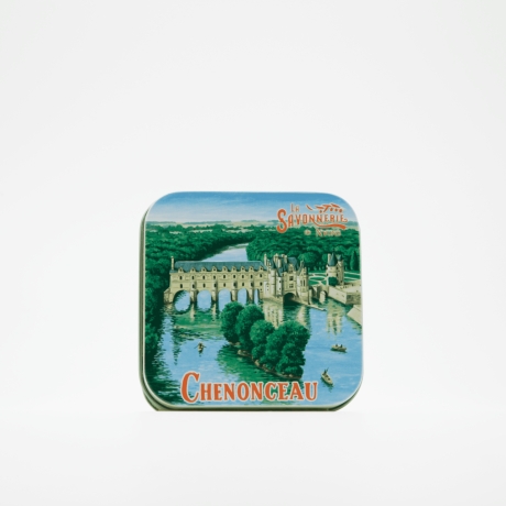 1 Designer-Dose Schloss Chenonceau mit Bio Seife 