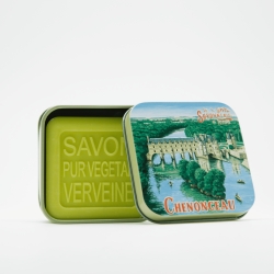 1 Designer-Dose Schloss Chenonceau mit Bio Seife 