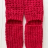 Yogasocken Fußwärmer Rot in Waffelmuster gestrickt Größe 36-41