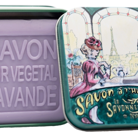 1 Designer-Dose  Abendessen mit Bio Seife Lavendel