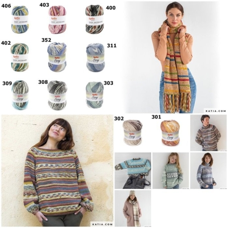 Easy Jacquard, Katia Wolle, Wolle mit Anleitung, Anleitung