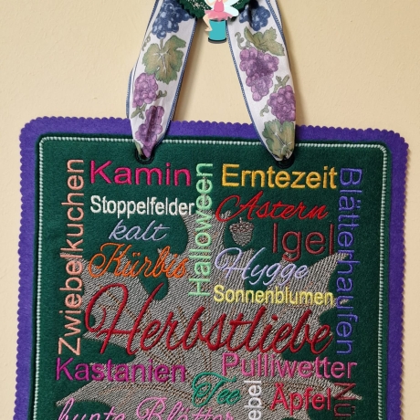 Ferberline Stickdatei Mosaik Herbstliebe ab 13x13cm in 5 Größen