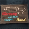 Schild -Warnung vor dem bissjen Hund- Stickdatei stickdirwas