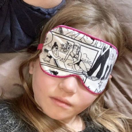 Schlafmaske Stups kleine Nasen 6x Stickdatei Text und Blanko