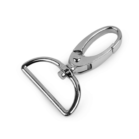 2x Karabinerhaken 30 mm silber Karabiner für Taschen