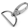 2x Karabinerhaken 30 mm silber Karabiner für Taschen